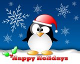 happy holidays tux